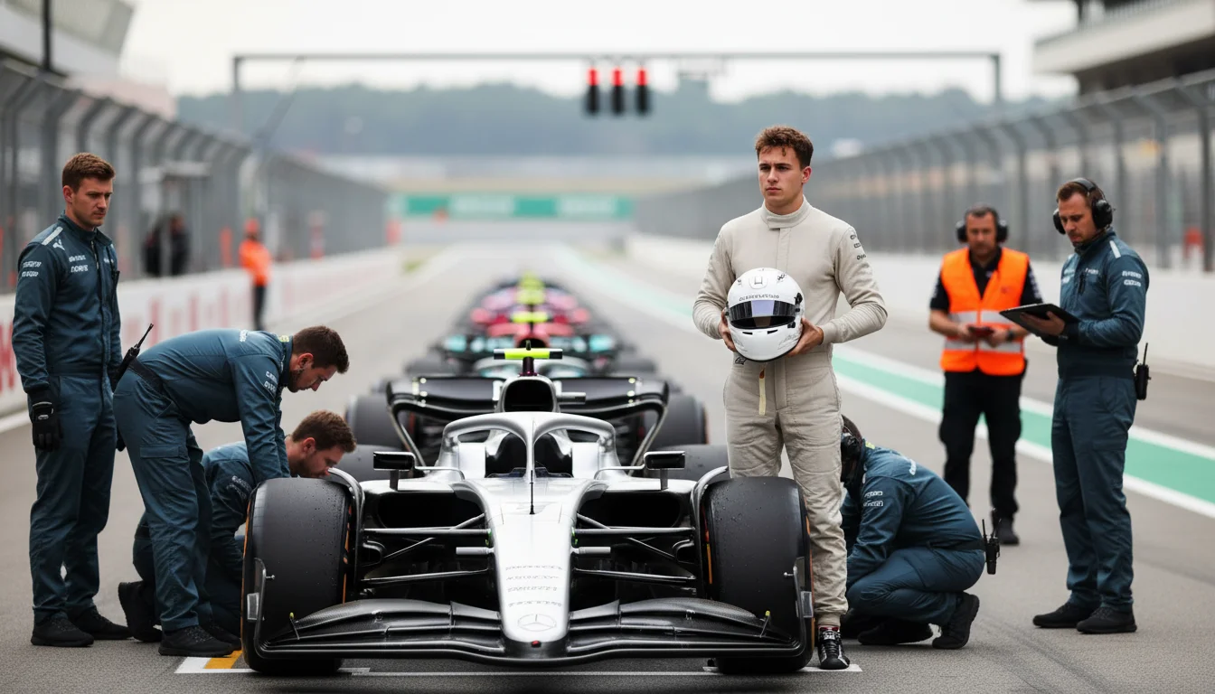 F1 rookie coureur maakt debuut op de grid