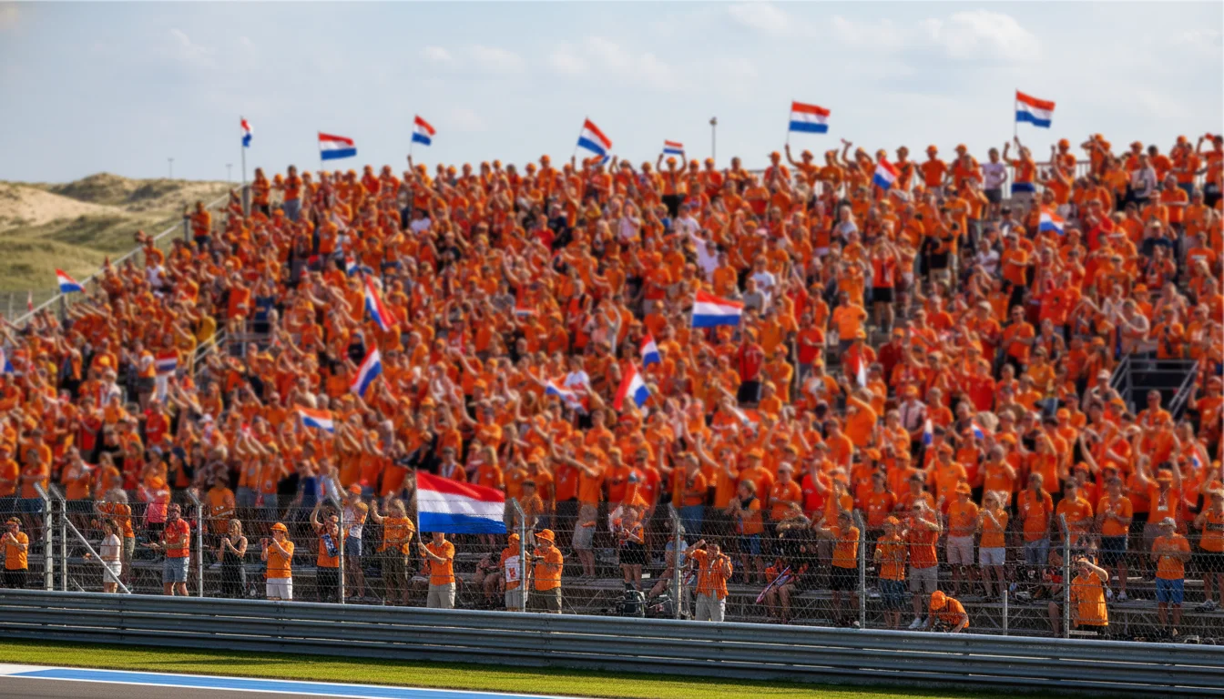 Oranje tribunes bij Dutch Grand Prix Zandvoort