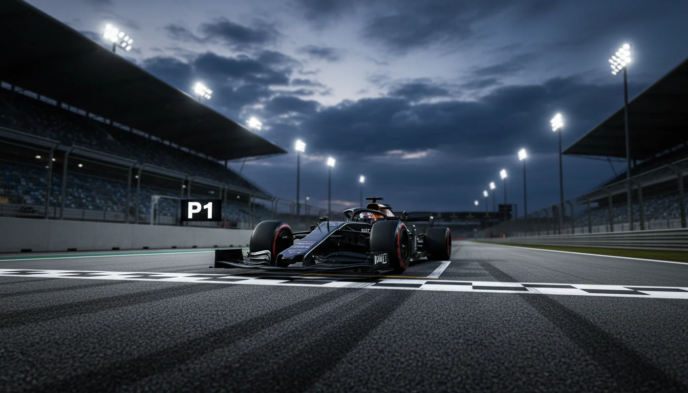 F1 auto op pole position tijdens kwalificatie